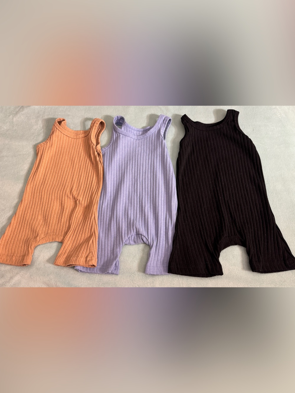 BUNDLE  Kids Ribbed One-Piece Rompers  size 100 3-4 T